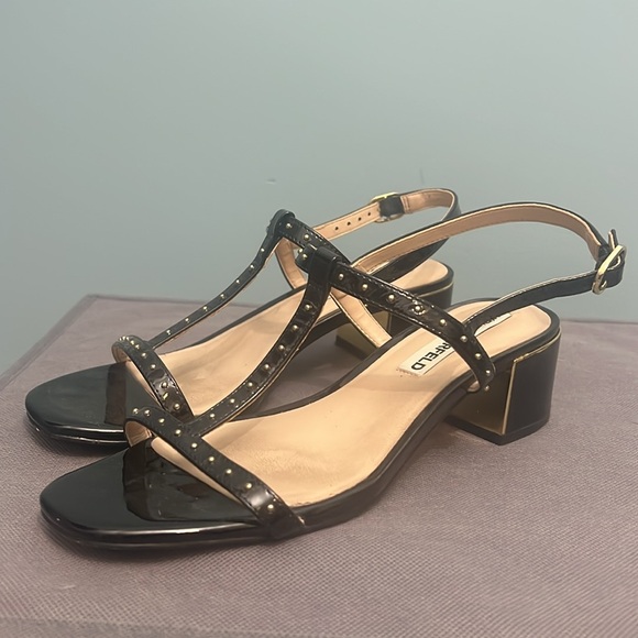 Karl Lagerfeld, Paris women’s block heels, strappy patent leather size 6M - Picture 3 of 16